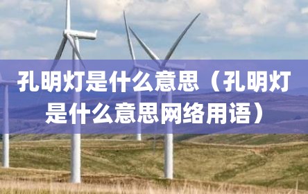 孔明灯是什么意思（孔明灯是什么意思网络用语）