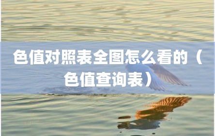色值对照表全图怎么看的（色值查询表）