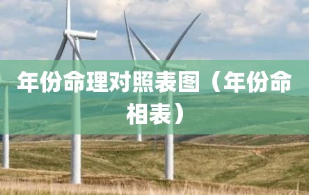 年份命理对照表图（年份命相表）