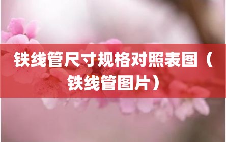 铁线管尺寸规格对照表图（铁线管图片）