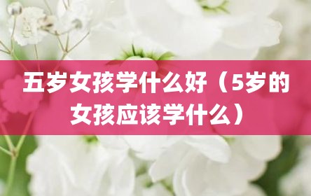 五岁女孩学什么好（5岁的女孩应该学什么）