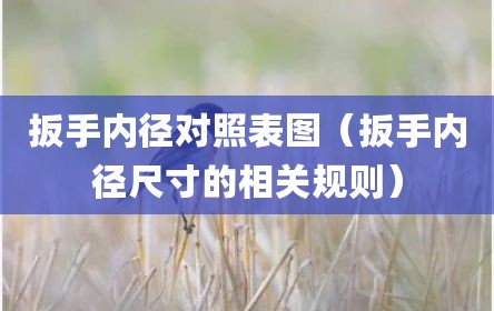 扳手内径对照表图（扳手内径尺寸的相关规则）
