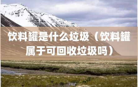 饮料罐是什么垃圾（饮料罐属于可回收垃圾吗）