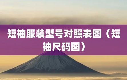 短袖服装型号对照表图（短袖尺码图）