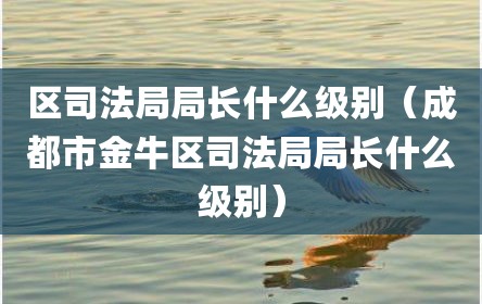 区司法局局长什么级别（成都市金牛区司法局局长什么级别）