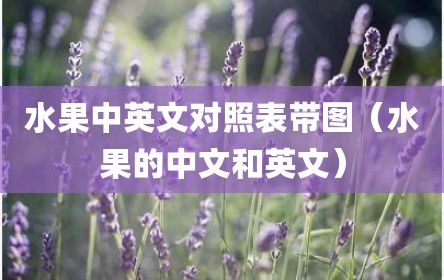 水果中英文对照表带图（水果的中文和英文）