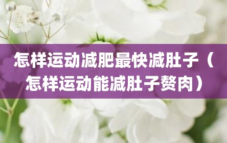 怎样运动减肥最快减肚子（怎样运动能减肚子赘肉）