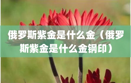 俄罗斯紫金是什么金（俄罗斯紫金是什么金钢印）
