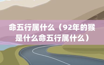 命五行属什么（92年的猴是什么命五行属什么）