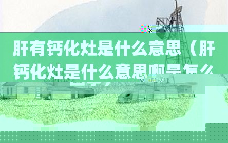 肝有钙化灶是什么意思（肝钙化灶是什么意思啊是怎么回事）