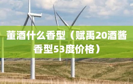 董酒什么香型（赋禹20酒酱香型53度价格）