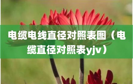 电缆电线直径对照表图（电缆直径对照表yjv）