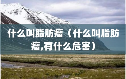 什么叫脂肪瘤（什么叫脂肪瘤,有什么危害）