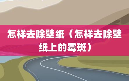 怎样去除壁纸（怎样去除壁纸上的霉斑）