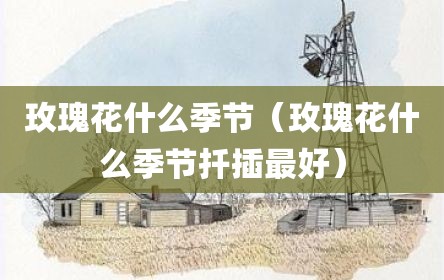 玫瑰花什么季节（玫瑰花什么季节扦插最好）
