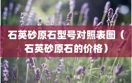石英砂原石型号对照表图（石英砂原石的价格）