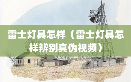 雷士灯具怎样（雷士灯具怎样辨别真伪视频）