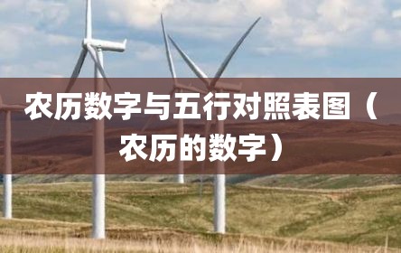 农历数字与五行对照表图（农历的数字）