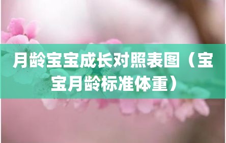月龄宝宝成长对照表图（宝宝月龄标准体重）