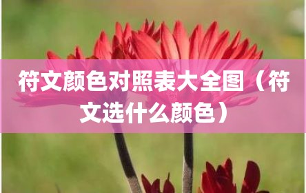 符文颜色对照表大全图（符文选什么颜色）