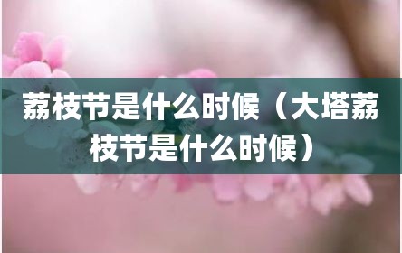 荔枝节是什么时候（大塔荔枝节是什么时候）