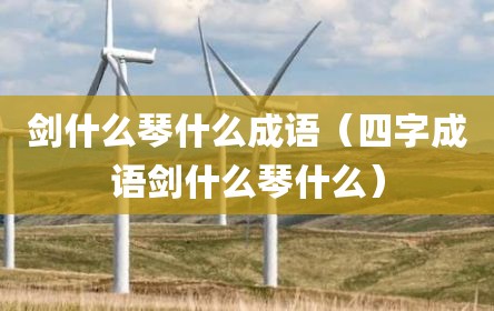 剑什么琴什么成语（四字成语剑什么琴什么）