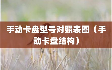 手动卡盘型号对照表图（手动卡盘结构）