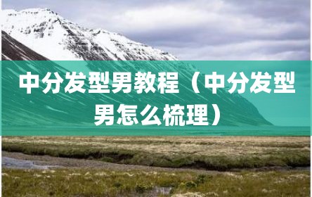 中分发型男教程（中分发型男怎么梳理）