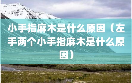 小手指麻木是什么原因（左手两个小手指麻木是什么原因）