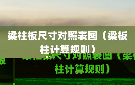 梁柱板尺寸对照表图（梁板柱计算规则）