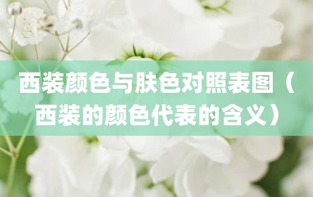 西装颜色与肤色对照表图（西装的颜色代表的含义）