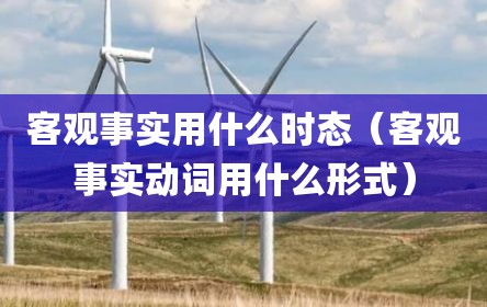 客观事实用什么时态（客观事实动词用什么形式）