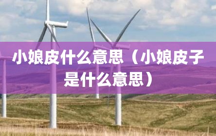 小娘皮什么意思（小娘皮子是什么意思）