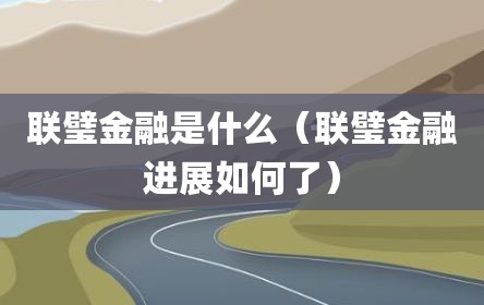 联璧金融是什么（联璧金融进展如何了）