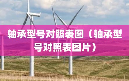 轴承型号对照表图（轴承型号对照表图片）