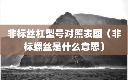 非标丝杠型号对照表图（非标螺丝是什么意思）