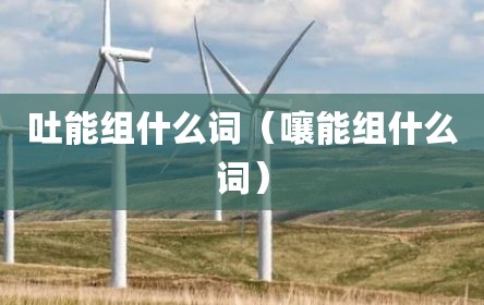 吐能组什么词（嚷能组什么词）