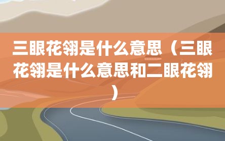 三眼花翎是什么意思（三眼花翎是什么意思和二眼花翎）