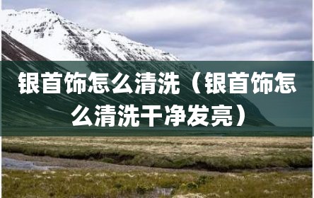 银首饰怎么清洗（银首饰怎么清洗干净发亮）