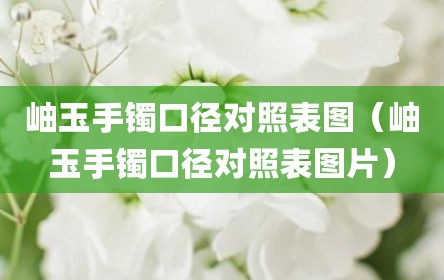 岫玉手镯口径对照表图（岫玉手镯口径对照表图片）