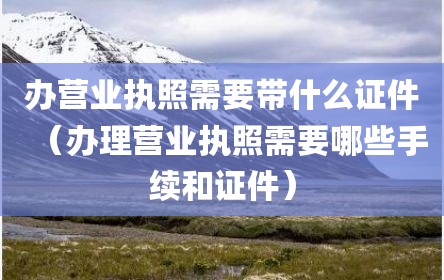 办营业执照需要带什么证件（办理营业执照需要哪些手续和证件）