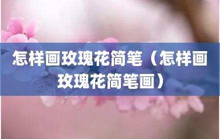 怎样画玫瑰花简笔（怎样画玫瑰花简笔画）