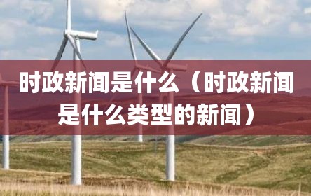 时政新闻是什么（时政新闻是什么类型的新闻）