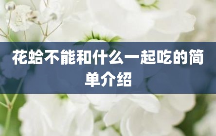 花蛤不能和什么一起吃的简单介绍
