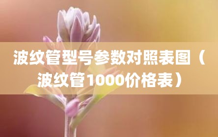 波纹管型号参数对照表图（波纹管1000价格表）