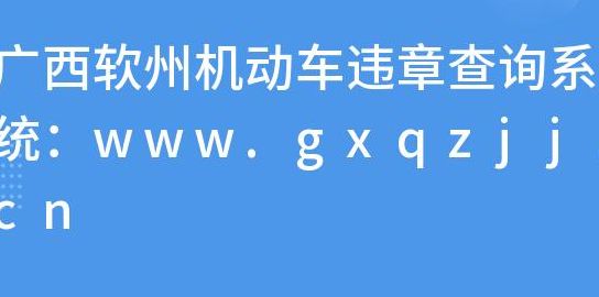 广西全车网违章查询（广西车辆违章查询官网查询）