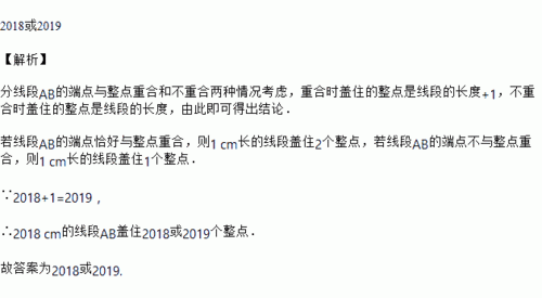 数轴上表示整数的点称为整点（数轴上表示整数的点称为整点某数）