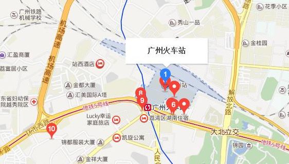 广州火车站地图（广州火车站地图,全景图）