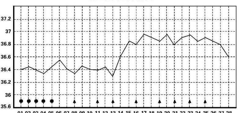 排卵期体温曲线图（排卵期体温曲线图解）