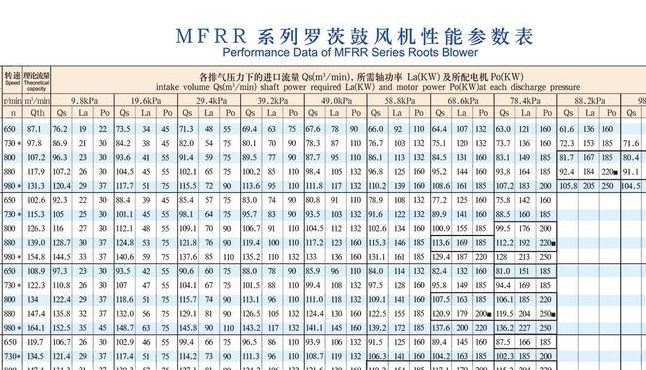 罗茨风机型号（罗茨风机型号价格）